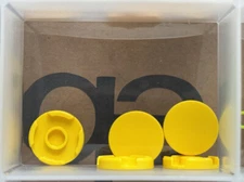 LEGO Parts - Yellow Tile, Round 2 x 2 with Bottom Stud Holder - No 14769 - QTY 5
