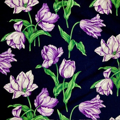 All over medium to large scale tulips JoAnn 100% Cotton fabric 2.25 yds to sew