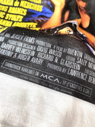 💥Rare! 1994 Vintage Pulp Fiction Movie T Shirt White S Size - Picture 6 of 12