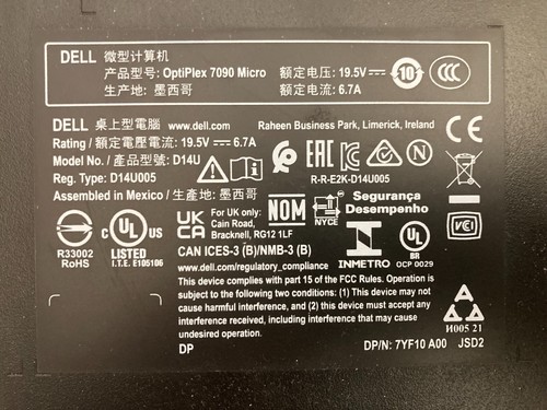 Dell OptiPlex 7090 Micro i7-11700T & up to 64GB RAM & 2TB SSD & Win 11 & WiFi+BT - Picture 4 of 5