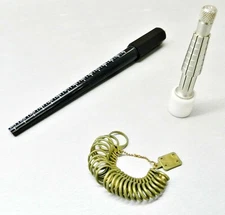 Ring Stretcher Wedding Band Enlarger Kit Gauge with Sizer & Mandrel SET