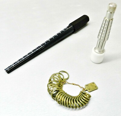 Ring Stretcher Wedding Band Enlarger Kit Gauge with Sizer & Mandrel SET