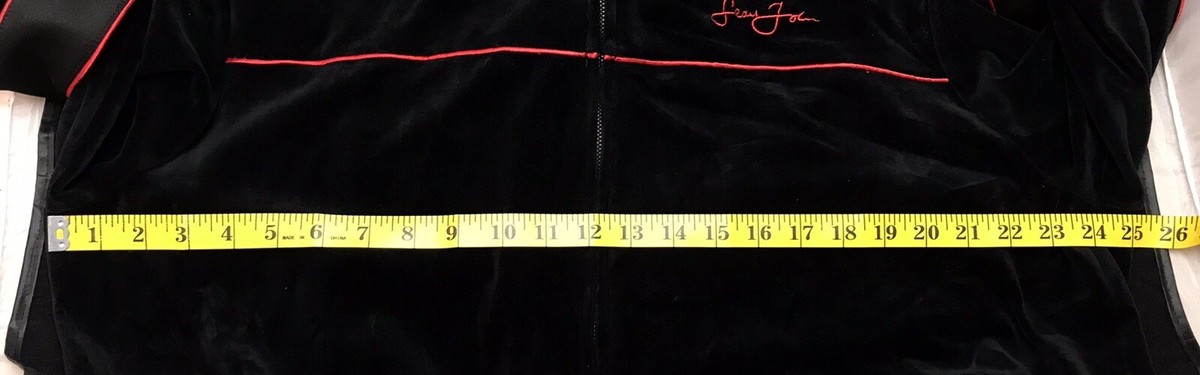 美品ジャンベ2個セット Vintage Sean John Track Jacket Black & Red Velour Hip Hop
