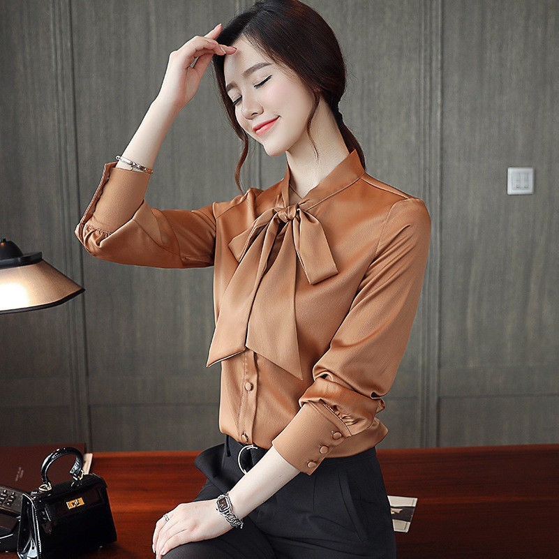 chiffon bow tie blouse