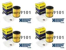 Set of 4 BMW Rolls-Royce Hengst Filters Engine Oil Filters E203H04D67