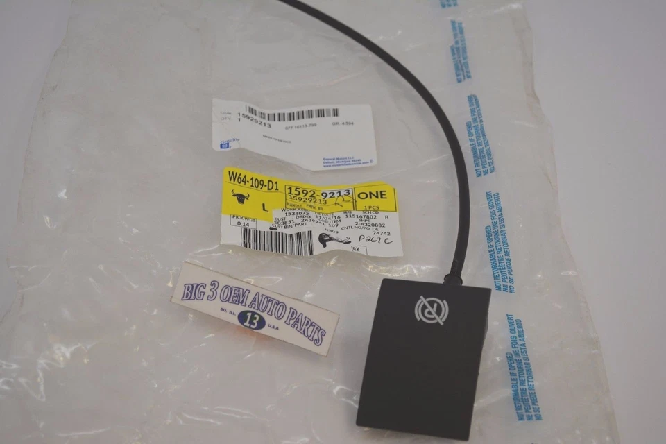 Chevrolet Silverado GMC Sierra alça de liberação de freio de estacionamento com cabo novo OEM - Imagem 2 de 3