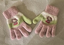 Sanrio Hello Kitty Kids Gloves One Size Pink Green White