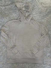 A New Day women's sz. S tan striped hoodie. Generously sized, comfortable