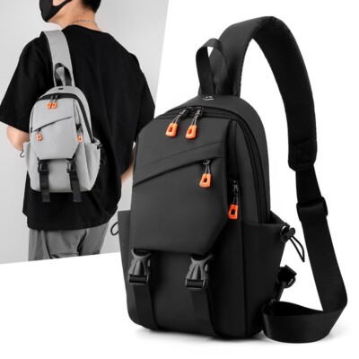 Men's Business Sling Backpack Chest Bag Sport Travel Crossbody Bag Fanny Pack