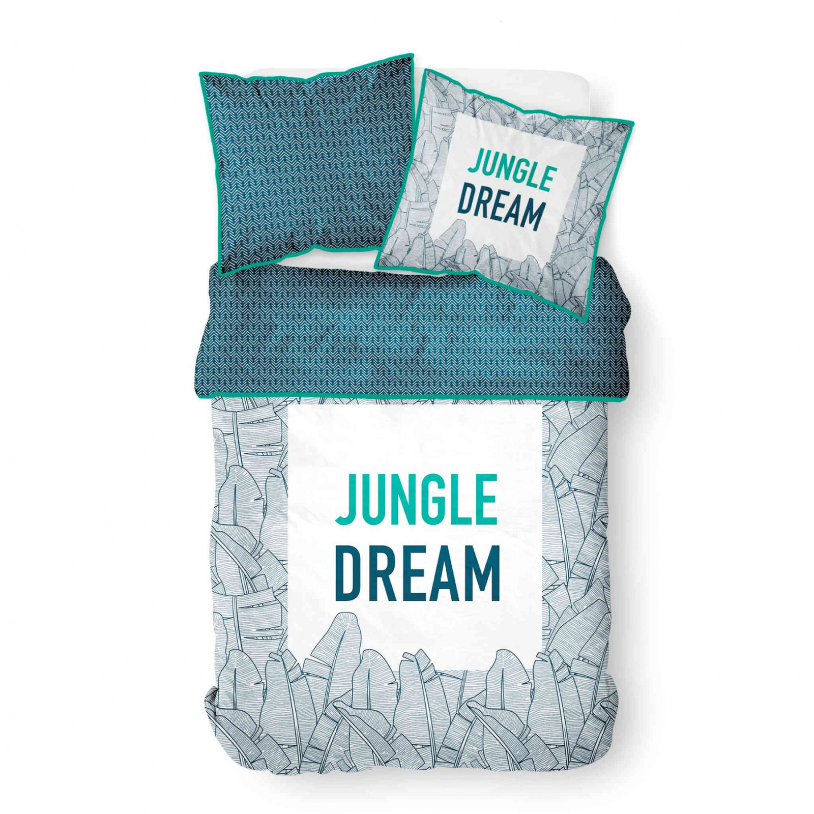 Parure de couette 100% coton Jungle Dream pour une ambiance de chambre tropicale