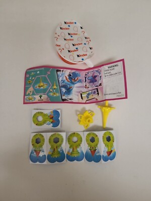 Kinder Joy Egg Toy. Spin Top. Yellow.