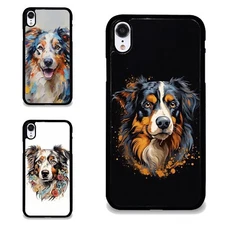 For Motorola Apple iPhone Samsung Galaxy TPU Cases Cyber Australian Shepherd Dog