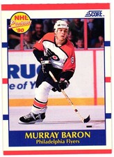 1990-91 Score Canadian #399 Murray Baron Philadelphia Flyers Rookie
