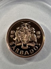 1981 Barbados 1 Cent Proof Graded PR 69 DCAM by ANACS Low Mintage