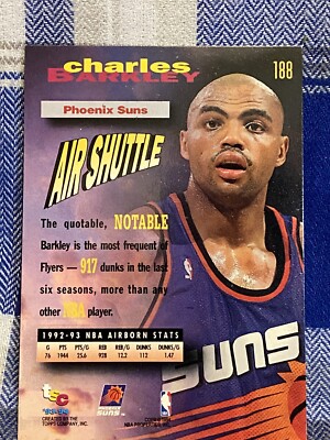 93 Topps Stadium Frequent Flyer NBA Phoenix Suns Charles Barkley