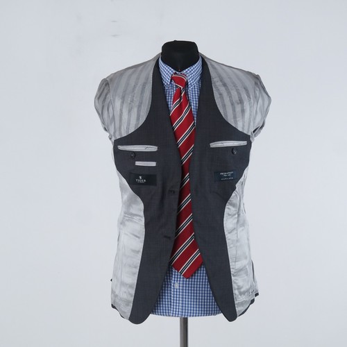 Mens TIGER OF SWEDEN Blazer 36R UK Size Grey Wool Sport Coat Jacket - Picture 11 of 14