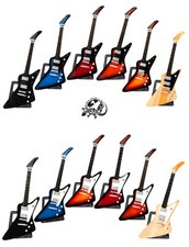  Git-25-EXP--/Miniature Decorative Wooden Electric Guitar Size Approx 25cm Hand Painted 