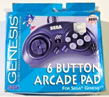 Original Sega Genesis Genuine UNUSED 6 Button Controller NEW in POOR/DAMAGED Box