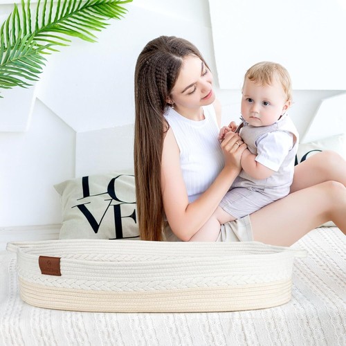 Baby Dresser Changing Basket for Newborns - Moses Basket with Diaper Caddy - Picture 2 of 8