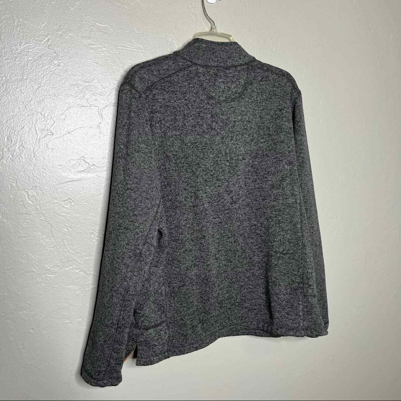 Woolrich Men's Gray Snap Button Pullover Knit Fle… - image 2