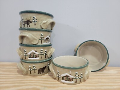 Sonoma Home Lodge 5'' Stoneware Individual Handled Soup Bowls - Set of 2