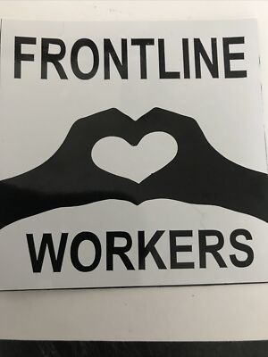 Front Line Workers Love Sticker Waterproof Indoors/Outdoors