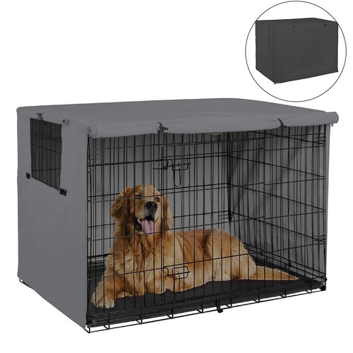 Copertura cassa gabbia per cani pieghevole resistente custodia XS S M L XL - Foto 3 di 14