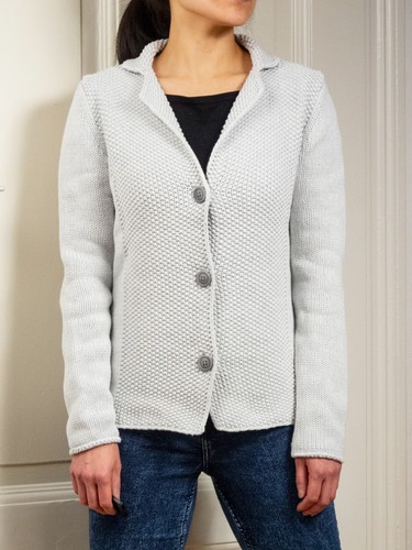 INSIEME Strickjacke Gr. XS / 34 cardigan blau hellblau strick knitwear schicke