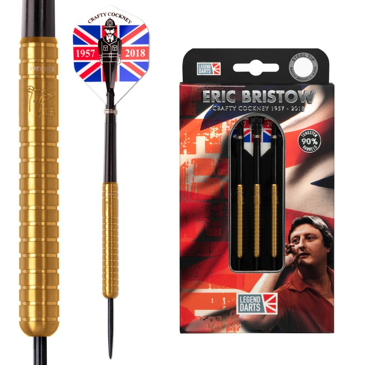 LEGEND DARTS ERIC BRISTOW 22g セット Legend Darts Eric Bristow 90% Silver Steel Tip Tungsten Ring