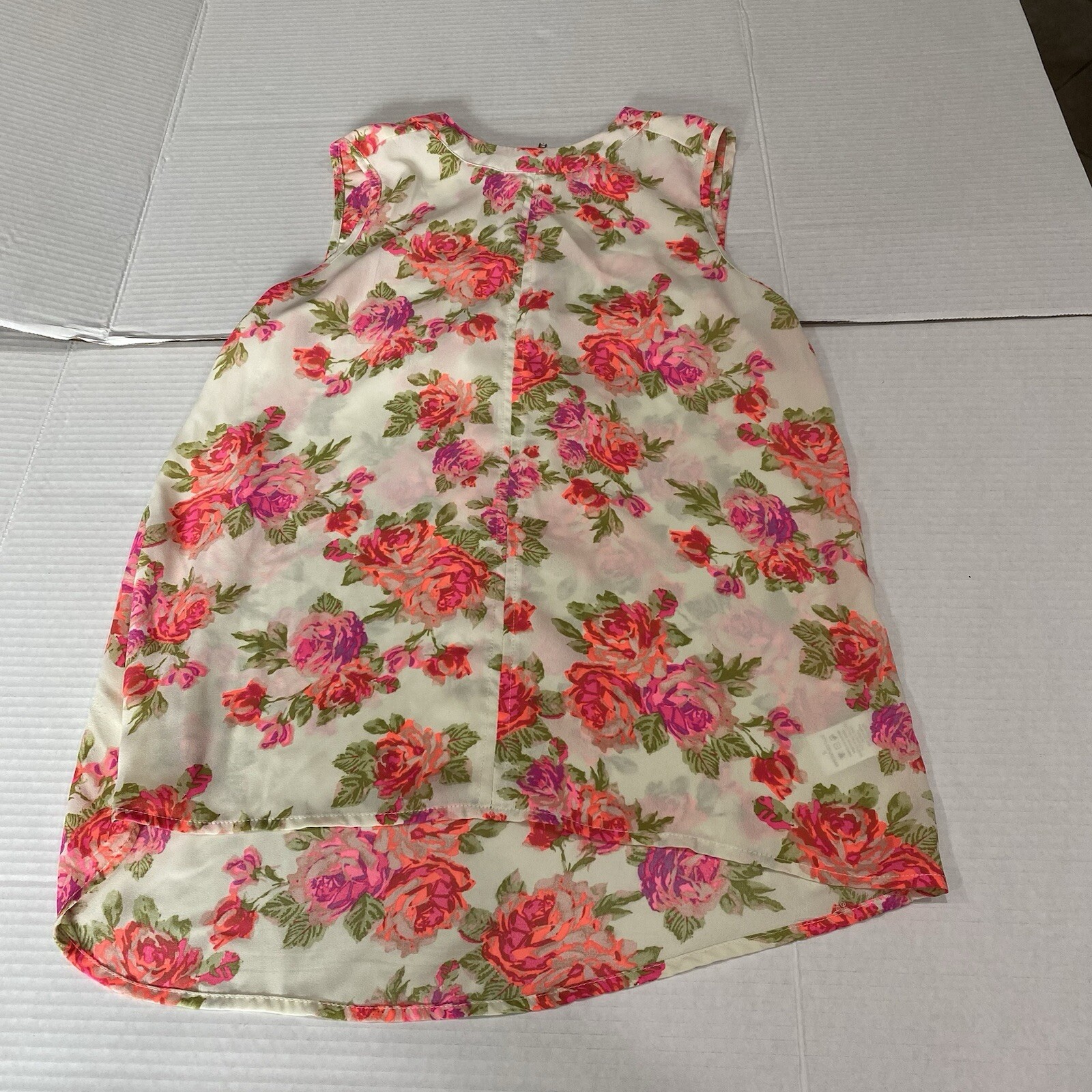 Floral Paper Crane Womens Blouse Small Size