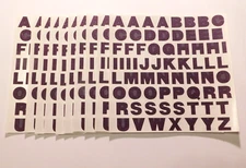Mrs. Grossman's Stickers Lot of 10 Sheets ~Papier Alphabet Aubergine~ 2004  6x6