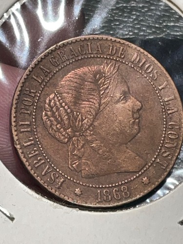 Spain - 2 1/2 Centimos de Escudo - 1868