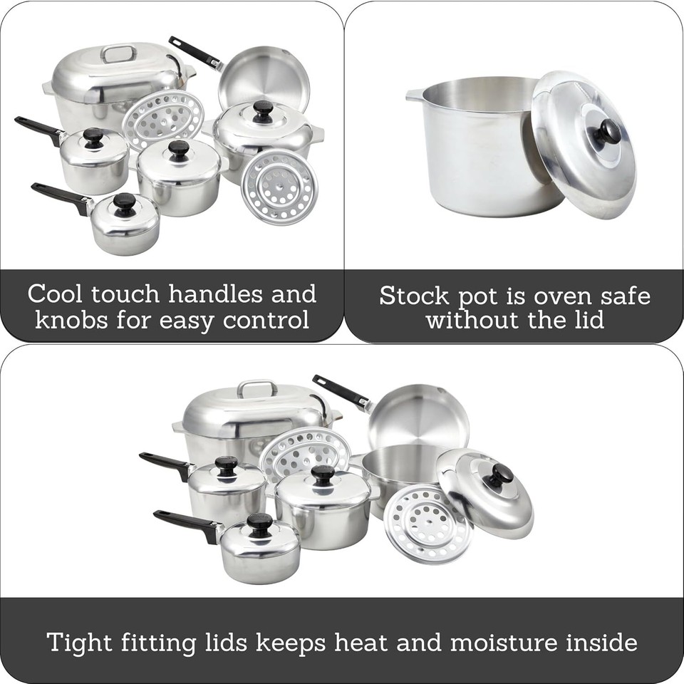 Heavy Duty 13Piece Cast Aluminum Cajun Cookware Set, Silver eBay