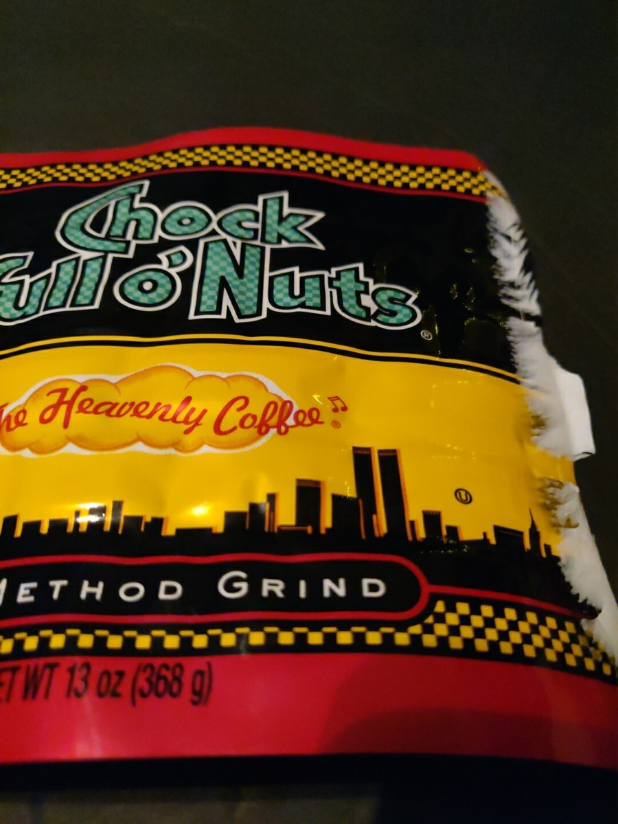 Vintage Chock full o' Nuts Coffee Can Label With Old NYC Twin