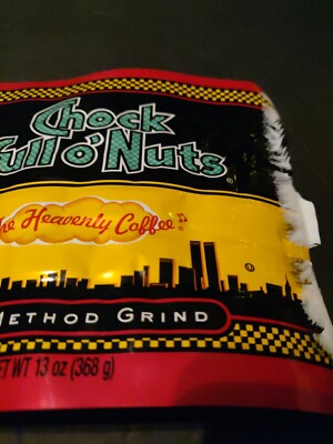 Vintage Chock full o' Nuts Coffee Can Label With Old NYC Twin