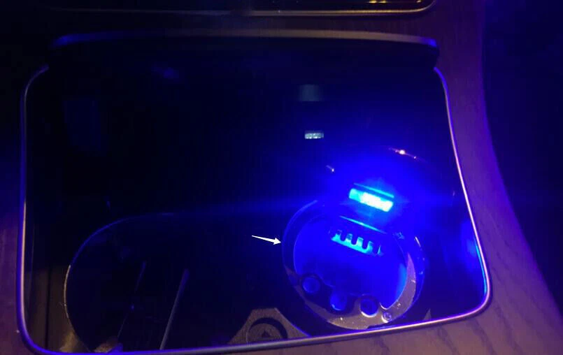 Panel de encendedor de cigarrillos consola oro rosa para Benz Clase E Clase C GLC 260L Foto 3 de 4