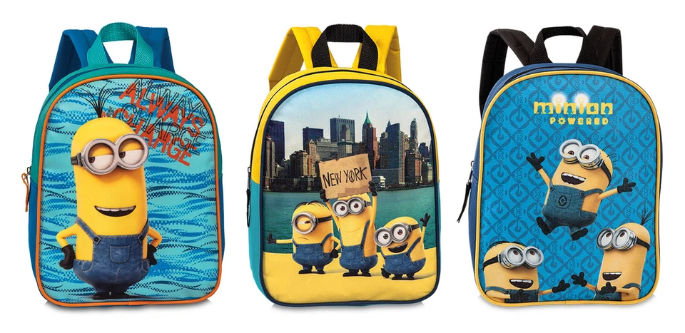 Minions Kinderrucksack Tasche Kindergarten Vorschule Gurte verstellbar 3 Motive - Bild 1 von 1
