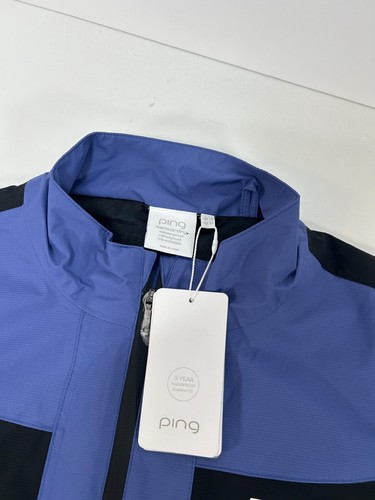 PING Sensordry Ladies Juno Waterproof Jacket Sz 10 Full Zip Golf Purple Black - Picture 4 of 8