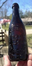 NICE AMBER PONY BLOB BEER BOTTLE ALABAMA BREWING CO. SAN FRACISCO 1890s ERA L@@K
