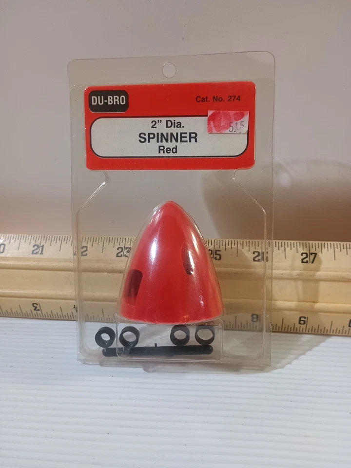 DU-BRO Red 2 Inch 2-Blade Spinner No. 274 Missing Screws, Air Plane Parts, Read  - Image 2 of 4