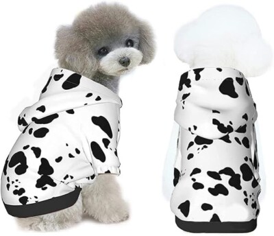 Dog Dalmatian Costume Dalmatian Print Dog Hoodie Pet Clothes