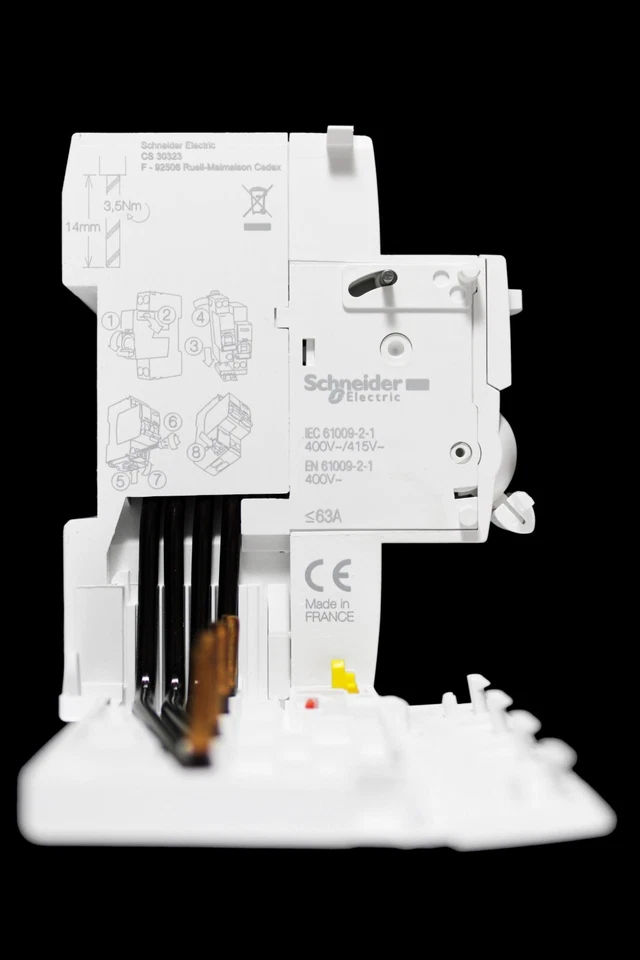 SCHNEIDER 63 AMP 300mA FOUR POLE ADD-ON RCD TYPE A VIGI IC60 A9V54463 - Image 2 of 4