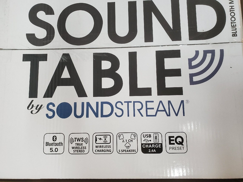 Soundstream ST-180TRD-BLK Sound Table - Bluetooth Smart Home Speaker & Charging - Picture 7 of 7