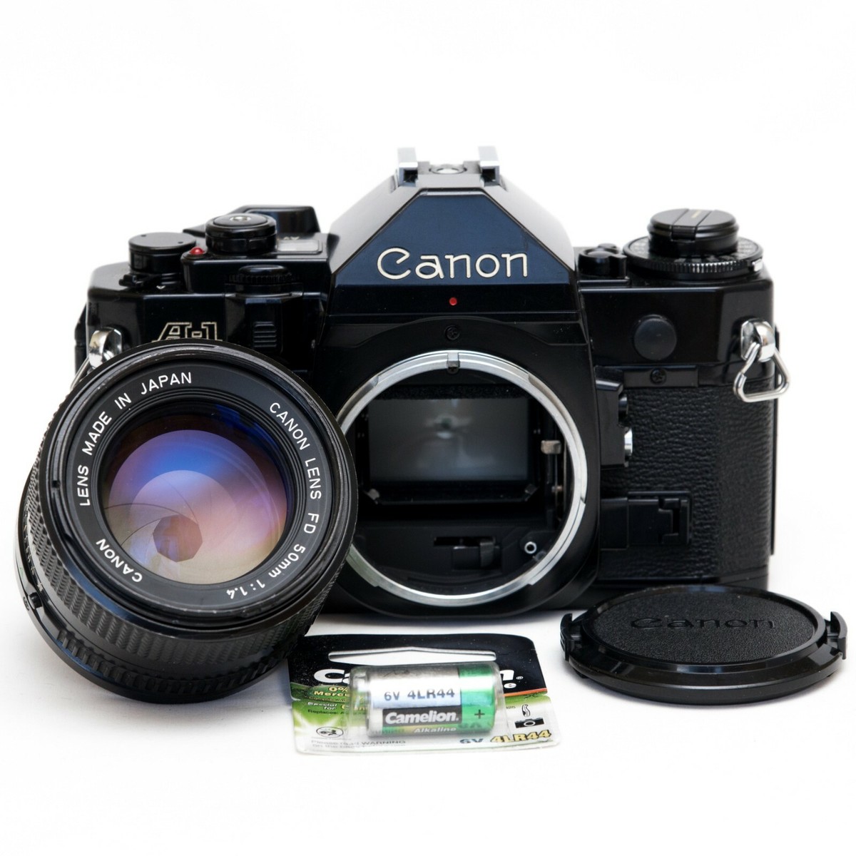 SERVICED* Canon A-1 Black Classic 35mm Film Camera FD 1.4 50mm