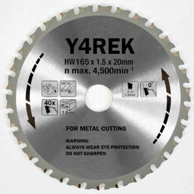 HC Y4REK 165mm x 16mm x 40T Metal Cutting Saw Blade Makita Panasonic Dewalt Hitachi