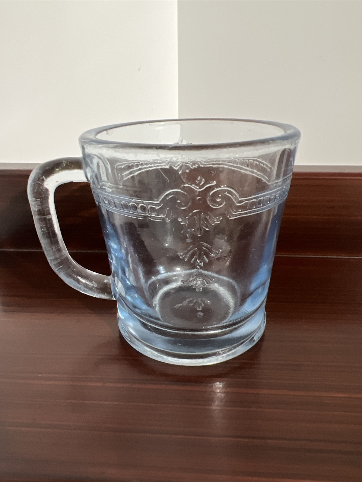 Depression Glass Fire King Sapphire Blue Philbe Handle Tea/Coffee Mug