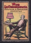 u2228/ Denmark Horsens Poster Stamp Label # Cigar Tobacco Man & Lamp Light