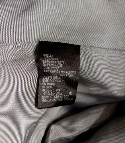 TAHARI ARTHUR S. LEVINE Petite wool blend gray jacket blazer size 2P - Picture 6 of 6