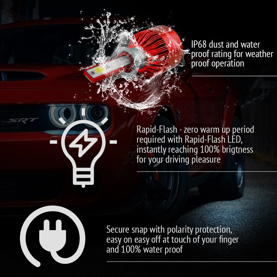 Kit conversión faros LED HID XENTEC H1 6000K para Audi A8 Quattro 1997-2003 Foto 4 de 4