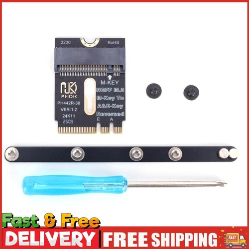 NGFF A+E-Key Male To NVME M-key Female Extension PCI-E 4.0 Adapter ~